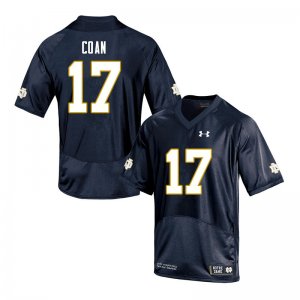 Notre Dame Fighting Irish Men's Jack Coan #17 Navy Under Armour Authentic Stitched College NCAA Football Jersey LJM3399YP